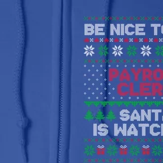 Payroll Clerk Gift Payroll Clerk Ugly Christmas Sweater Gift Full Zip Hoodie