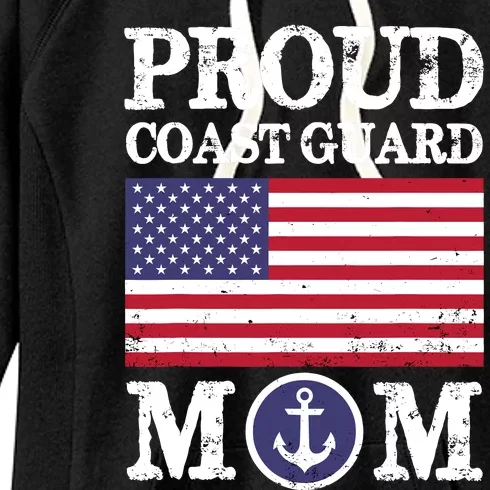 Proud Coast Guard Mom MotherS Day Women's Fleece Hoodie