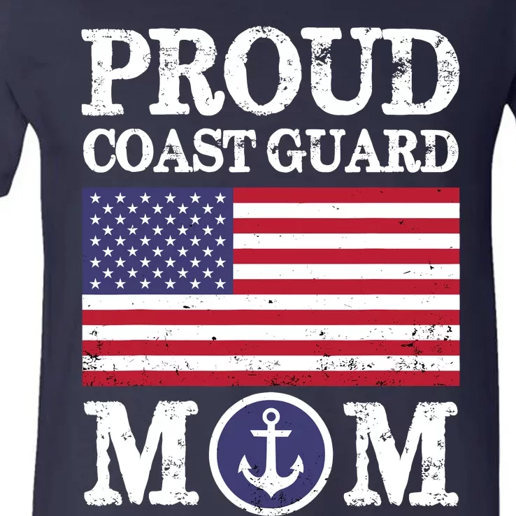 Proud Coast Guard Mom MotherS Day V-Neck T-Shirt