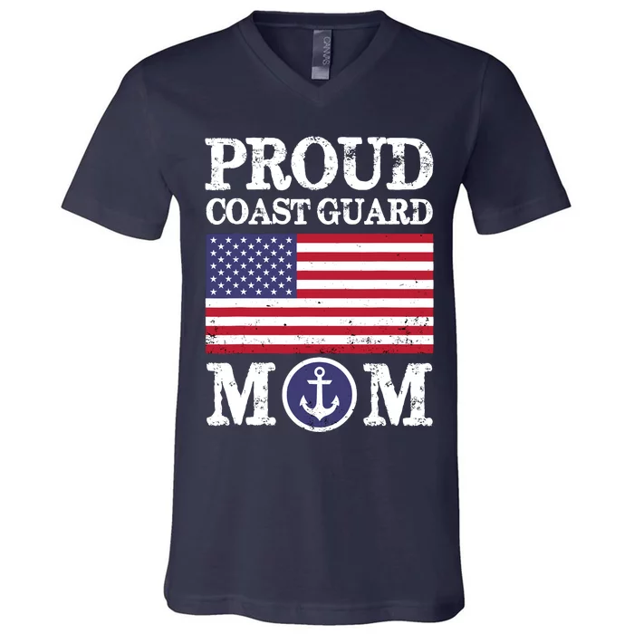 Proud Coast Guard Mom MotherS Day V-Neck T-Shirt