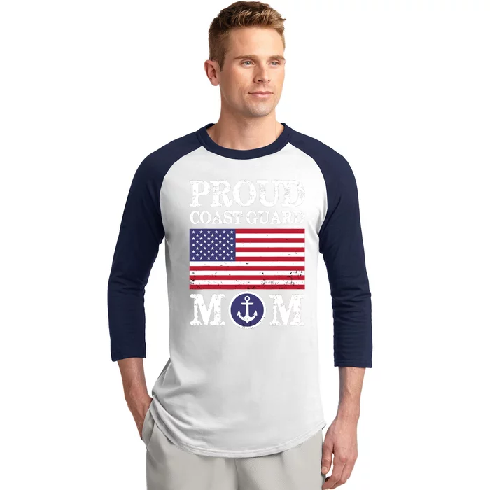 Proud Coast Guard Mom MotherS Day Baseball Sleeve Shirt