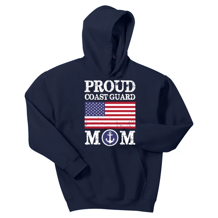 Proud Coast Guard Mom MotherS Day Kids Hoodie