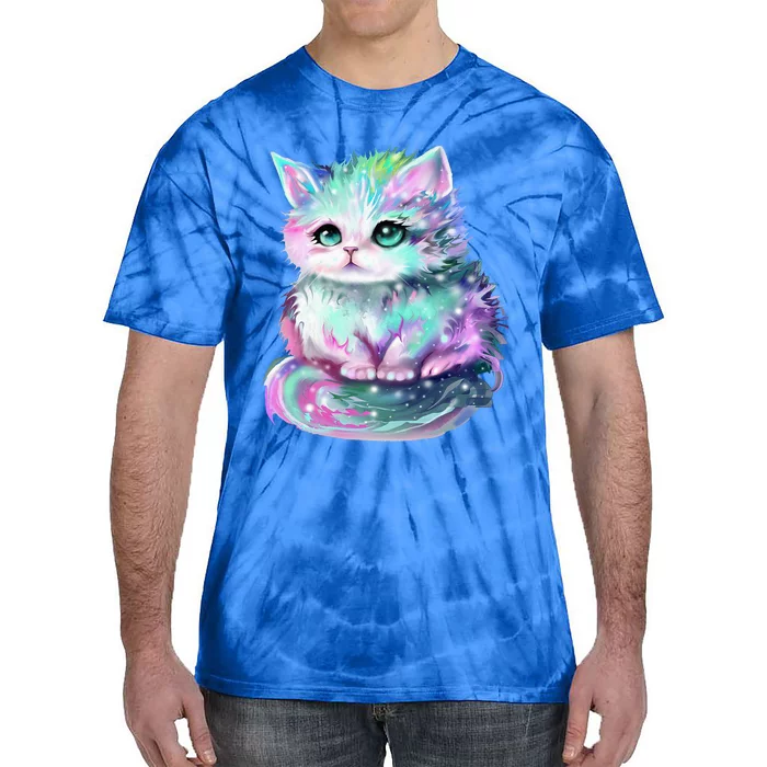 Pastel Cat Galaxy Cute Kitten colorful kitty Tie-Dye T-Shirt