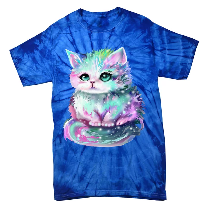 Pastel Cat Galaxy Cute Kitten colorful kitty Tie-Dye T-Shirt