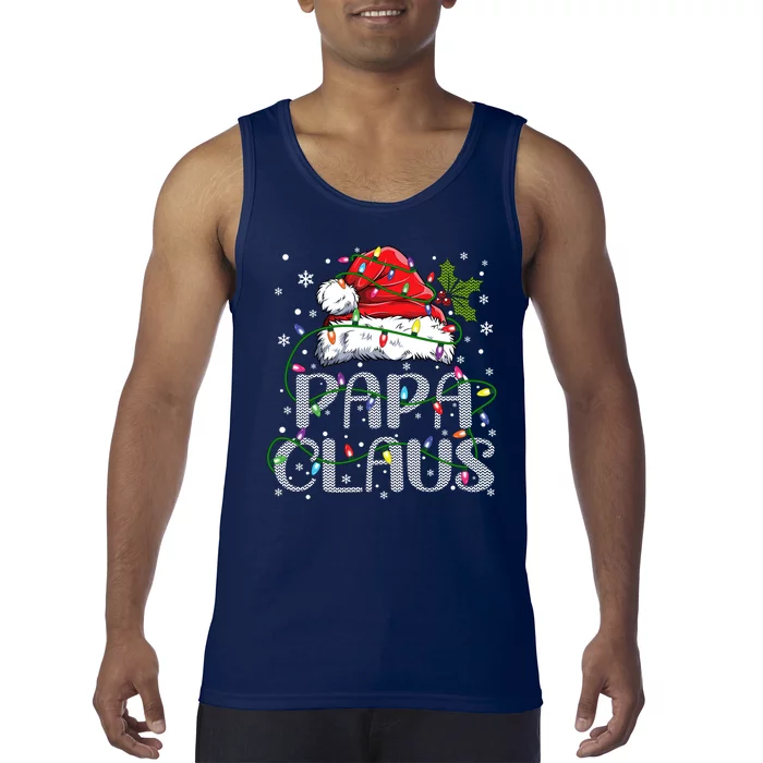 Papa Claus Gift For Christmas Lights Tank Top