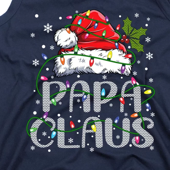 Papa Claus Gift For Christmas Lights Tank Top