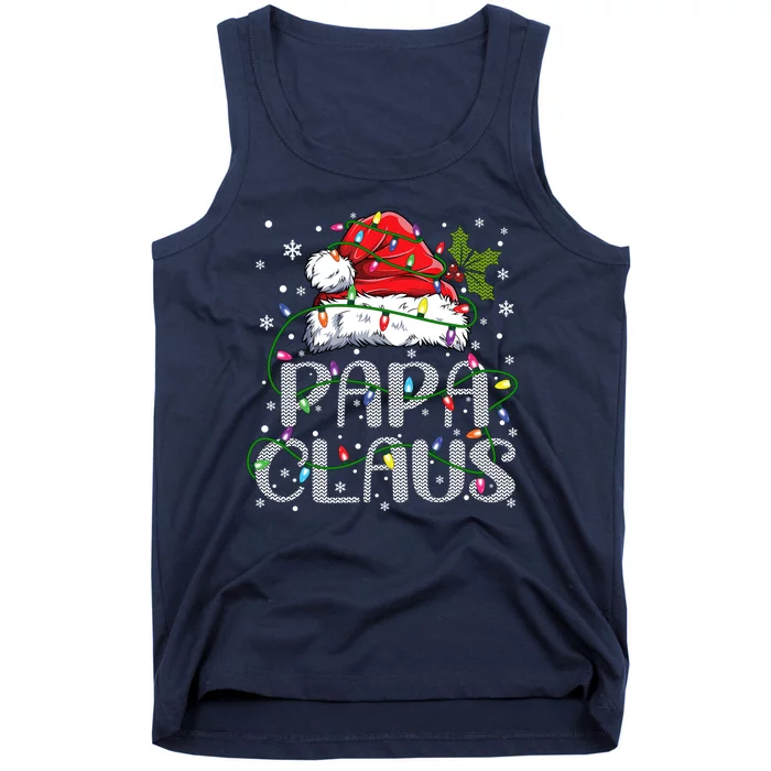 Papa Claus Gift For Christmas Lights Tank Top