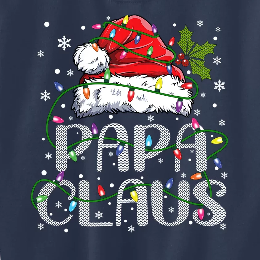 Papa Claus Gift For Christmas Lights Kids Sweatshirt