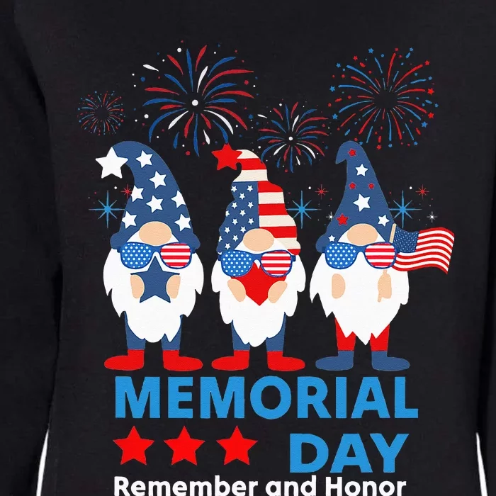 Patriotic Cute Gnomes Graphic Memorial Day 4th of July Womens California Wash Sweatshirt