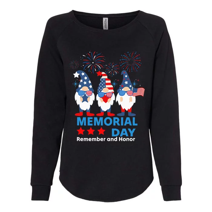 Patriotic Cute Gnomes Graphic Memorial Day 4th of July Womens California Wash Sweatshirt