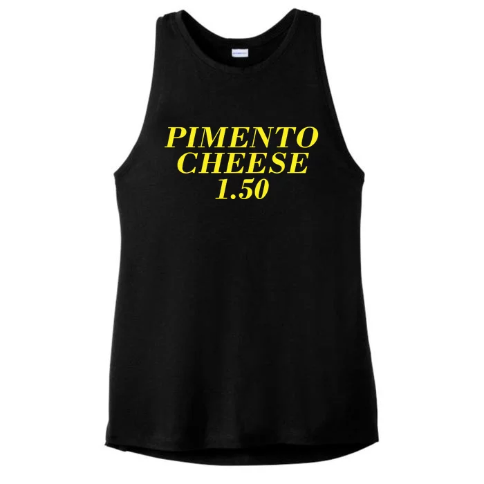 Pimento Cheese Golf Dad Ladies Tri-Blend Wicking Tank