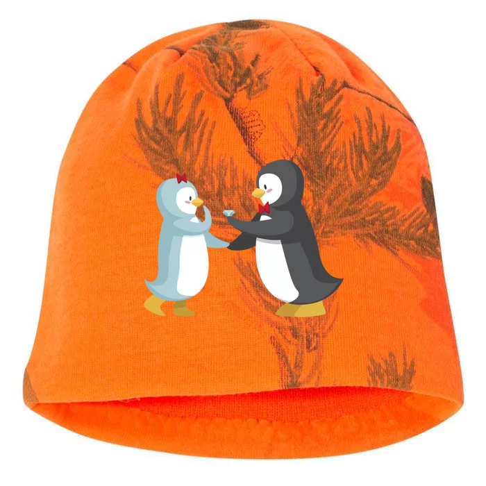 Penguin Couples Gift Wedding Anniversary Valentines Him Her Gift Kati - Camo Knit Beanie