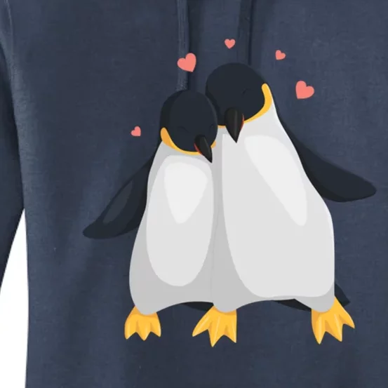 Penguin Couples Gift Wedding Anniversary Valentines Him Her Gift Women's Pullover Hoodie