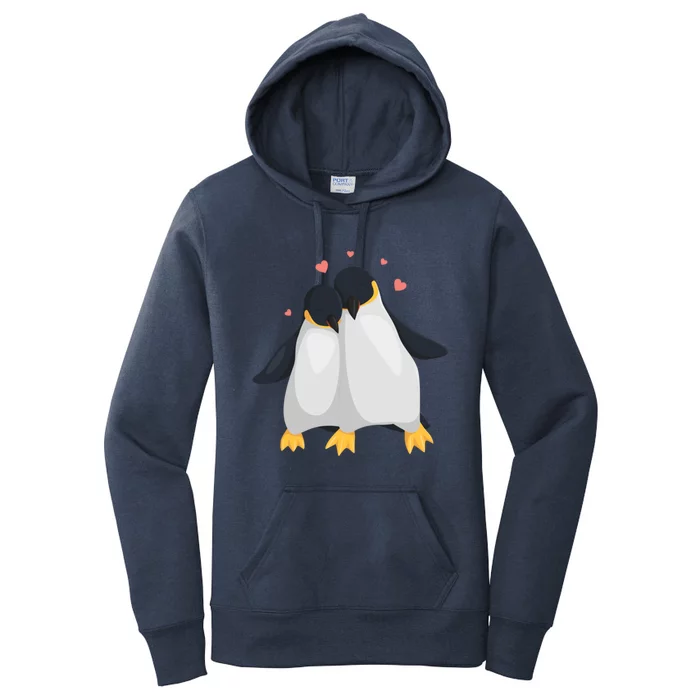 Penguin Couples Gift Wedding Anniversary Valentines Him Her Gift Women's Pullover Hoodie