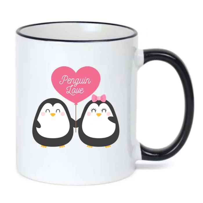 Penguin Couples Gift Wedding Anniversary Valentines Him Her Gift Black Color Changing Mug