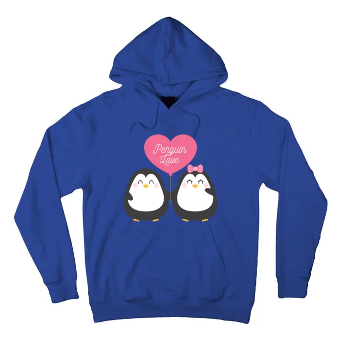 Penguin Couples Gift Wedding Anniversary Valentines Him Her Gift Tall Hoodie