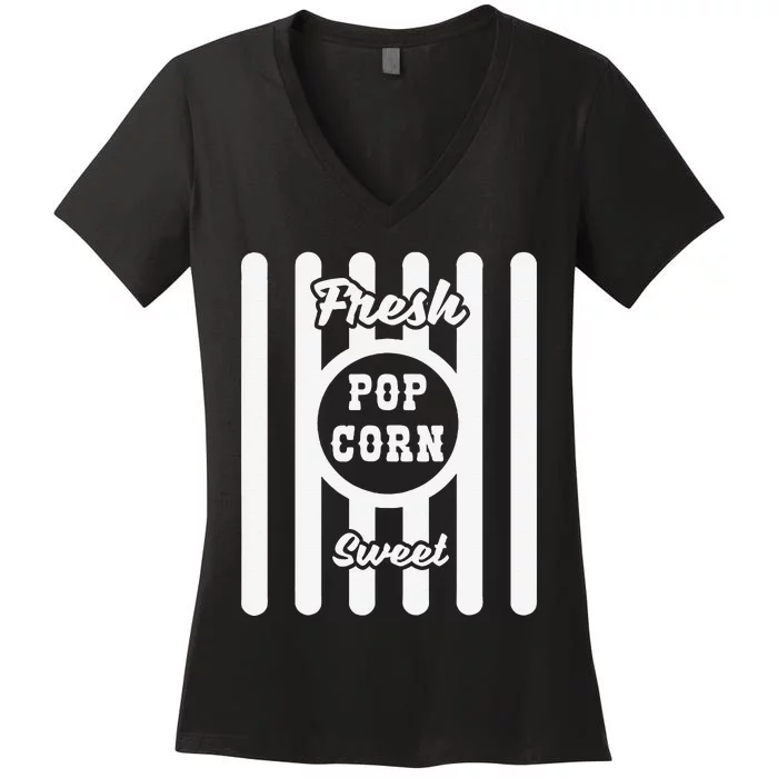 Popcorn Carnival Halloween Cinema Women's V-Neck T-Shirt