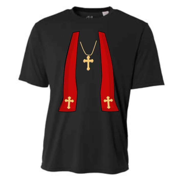 Pope Costume Halloween Costume Minister Priest Cooling Performance Crew T-Shirt