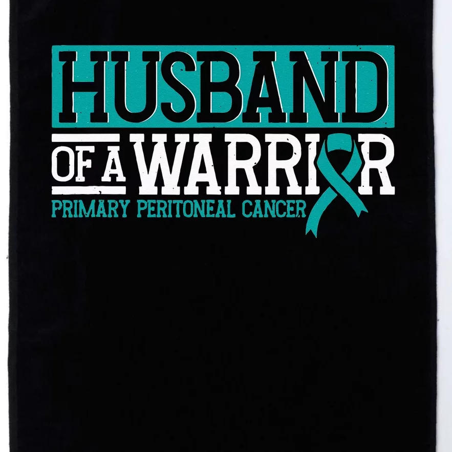 Peritoneal Cancer Husband Warrior PCC Awareness Teal Ribbon Platinum Collection Golf Towel