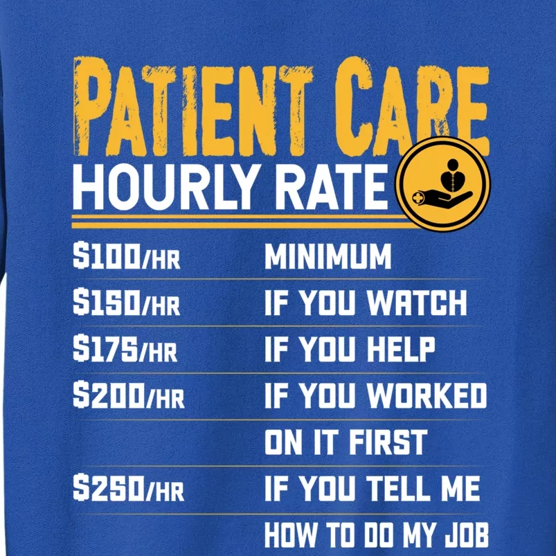 Patient Care Hourly Rate Funny Nursing Nurse Patient Care Great Gift Sweatshirt