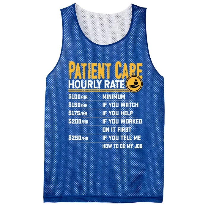 Patient Care Hourly Rate Funny Nursing Nurse Patient Care Great Gift Mesh Reversible Basketball Jersey Tank