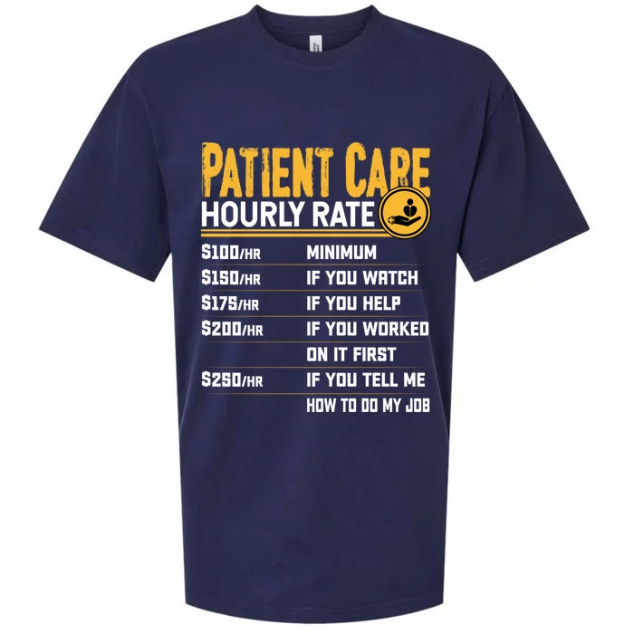 Patient Care Hourly Rate Funny Nursing Nurse Patient Care Great Gift Sueded Cloud Jersey T-Shirt