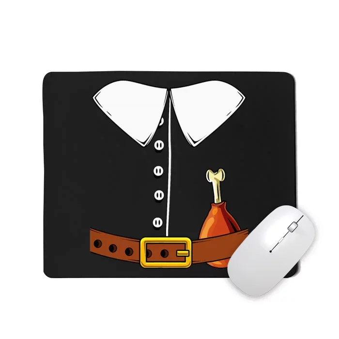 Pilgrim Costume Hat And Thanksgiving Turkey Day Graphic Mousepad