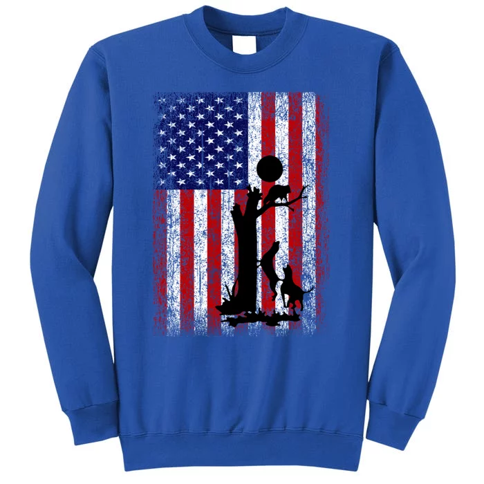 Patriotic Coon Hunting Dogs American Flag Gift Tall Sweatshirt