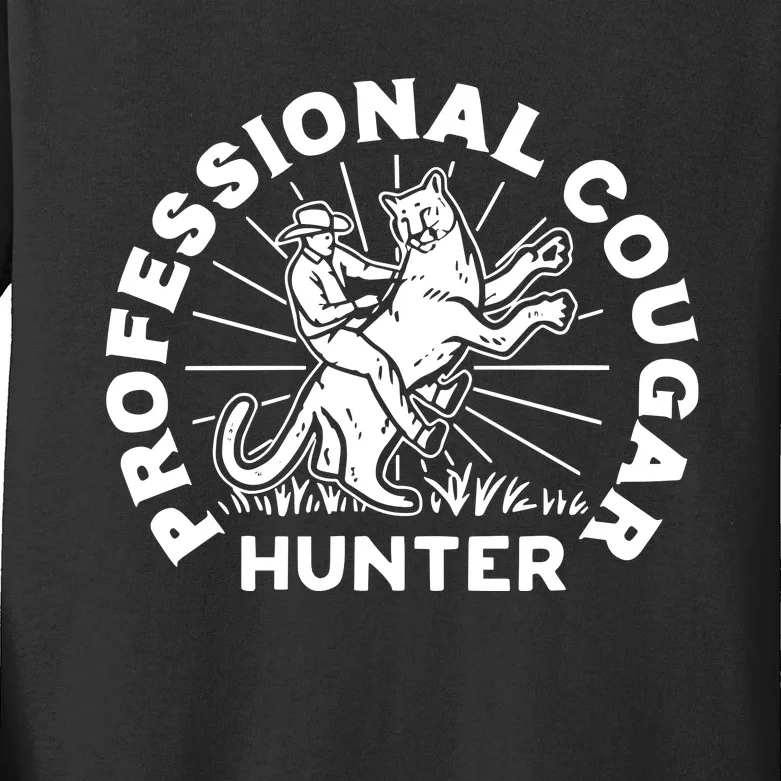 Professional Cougar Hunter Kids Long Sleeve Shirt