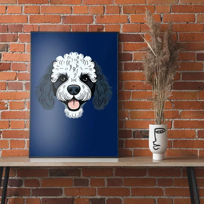 Poodle Cute Happy Little Puppy Dog Face Parti Poodle Owner Poster