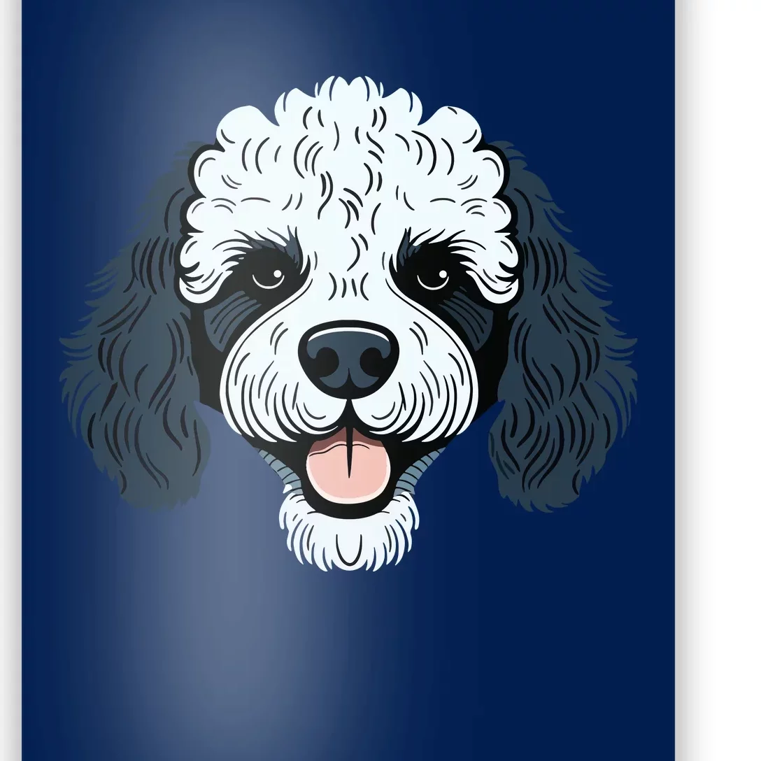 Poodle Cute Happy Little Puppy Dog Face Parti Poodle Owner Poster