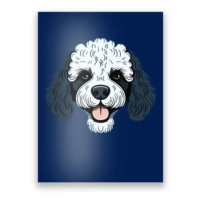 Poodle Cute Happy Little Puppy Dog Face Parti Poodle Owner Poster