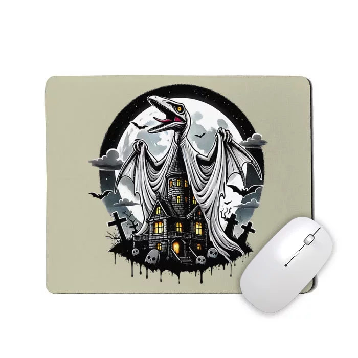 Pterosaur Castle Halloween Scary Pumpkin Monsters Mousepad