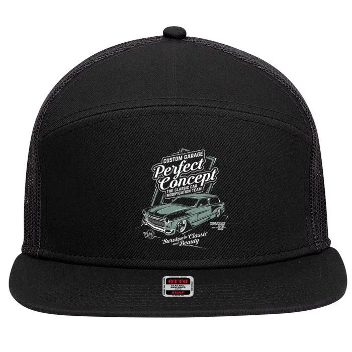 Prefect Concept Hot Rod 7 Panel Mesh Trucker Snapback Hat