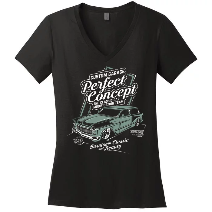 Prefect Concept Hot Rod Women's V-Neck T-Shirt