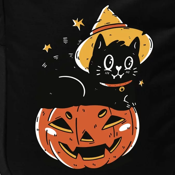 Pumpkin Cat Halloween Cute Festive Impact Tech Backpack