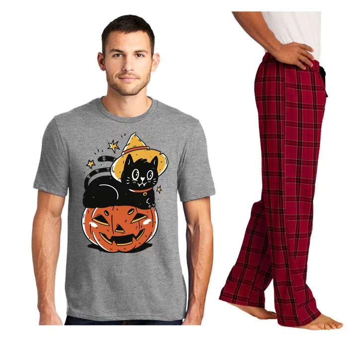 Pumpkin Cat Halloween Cute Festive Pajama Set