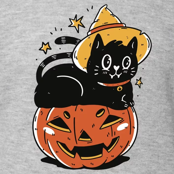 Pumpkin Cat Halloween Cute Festive Toddler Sweatshirt