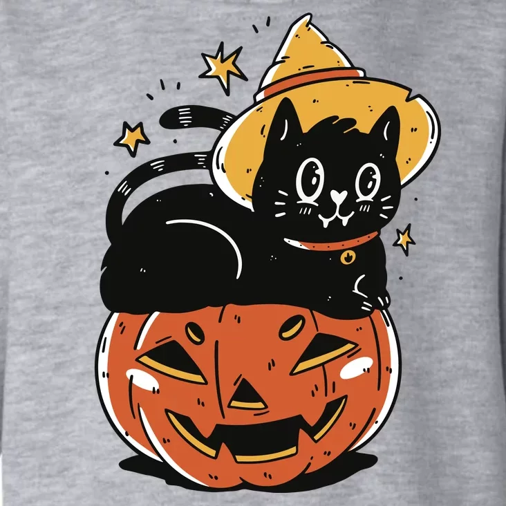 Pumpkin Cat Halloween Cute Festive Toddler Hoodie