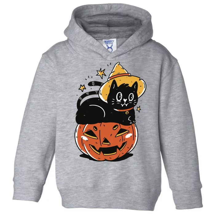 Pumpkin Cat Halloween Cute Festive Toddler Hoodie