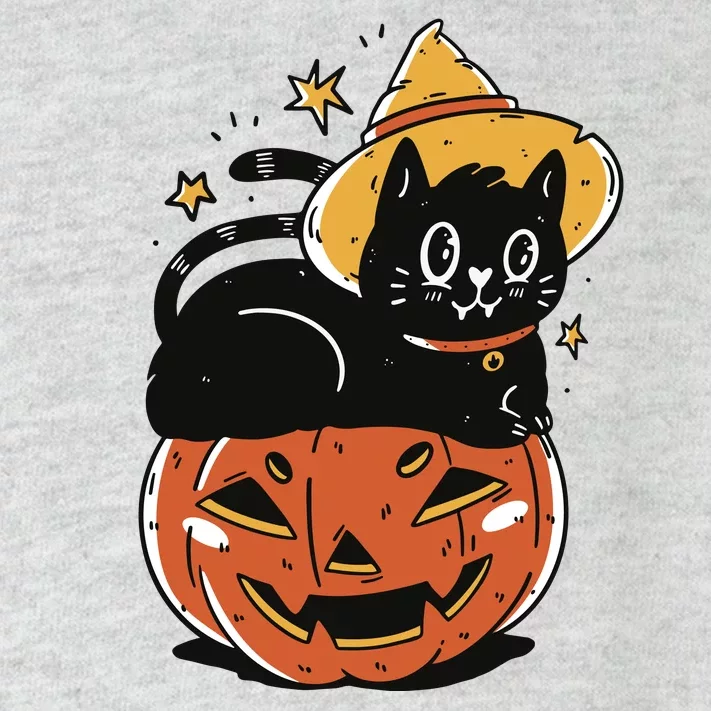 Pumpkin Cat Halloween Cute Festive Toddler Long Sleeve Shirt