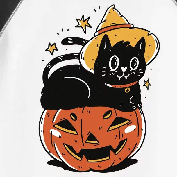 Pumpkin Cat Halloween Cute Festive Toddler Fine Jersey T-Shirt