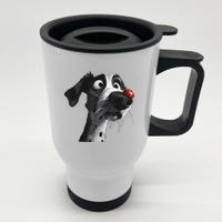 Peachbruh Cute Hound Dog And Ladybug Painting Art Eagerlys Stainless Steel Travel Mug