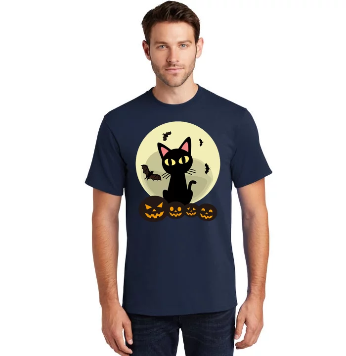 Pumpkin Cat Halloween Tall T-Shirt