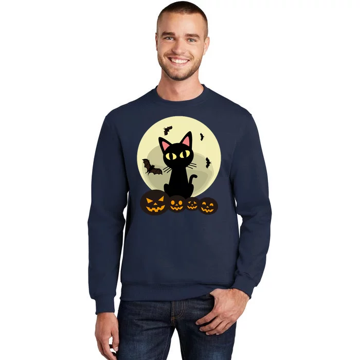 Pumpkin Cat Halloween Tall Sweatshirt