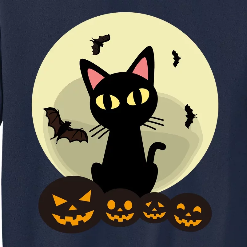 Pumpkin Cat Halloween Tall Sweatshirt