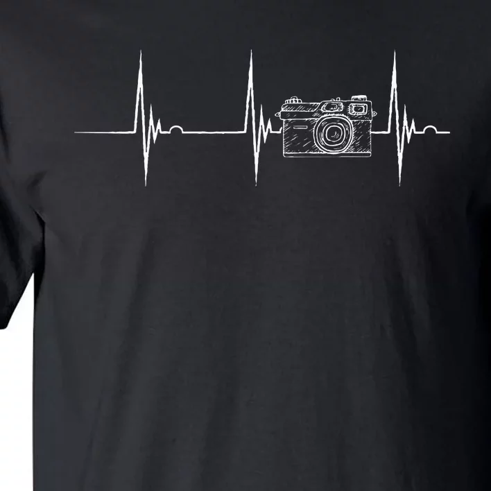 Photographer Camera Heartbeat EKG Pulse Photography Lover Tall T-Shirt