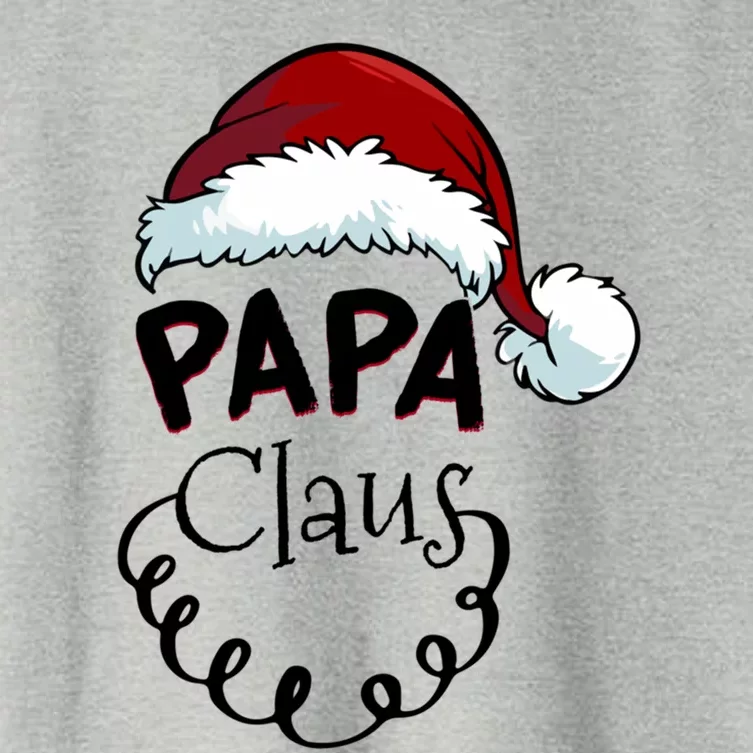 Papa Claus Happy New Santa Claus Family Christmas Gift Women's Crop Top Tee