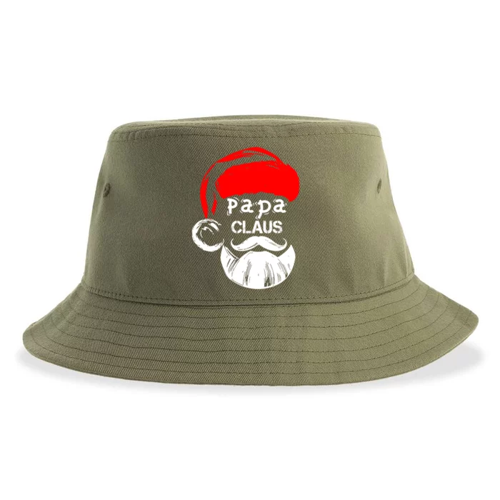 Papa Claus Happy Santa Claus Family New Christmas Funny Gift Sustainable Bucket Hat