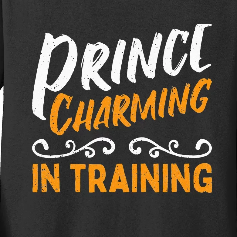 Prince Charming In Training Fairy Tale Hero Kids Long Sleeve Shirt